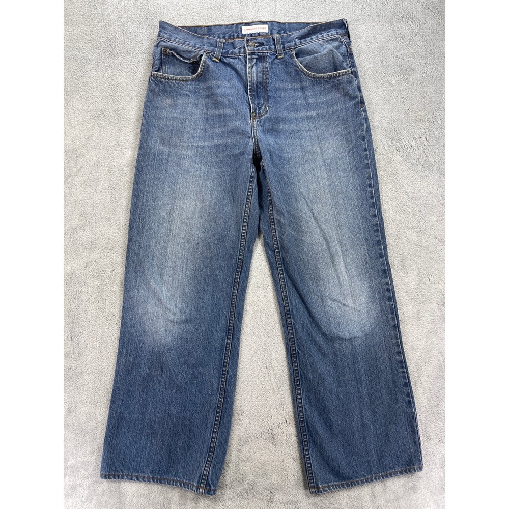 Bullhead Hammonds Loose Jeans Men Size 34 Blue Loose Fit Straight Leg Denim